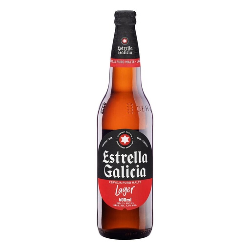 [3596] CERVEZA ESTRELLA GALICIA 600 ML BOTELLA