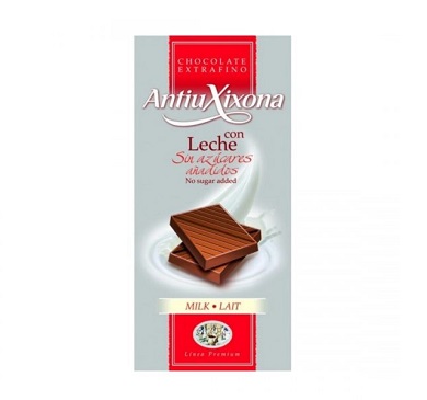 [2842] CHOCOLATE ANTIU XIXONA SIN AZUCAR LECHE 125 GRAMOS