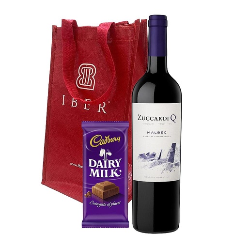 [35393] CHOCOLATE CADBURY DAIRY MILK 180 GRAMOS + ZUCCARDI Q TEMPRANILLO 750 ML
