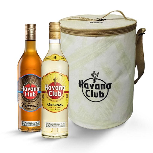 [13802] 1 HAVANA CLUB 3 AÑOS + 1 HAVANA CLUB AÑEJO CON HELADERA HAVANA CLUB DE REGALO