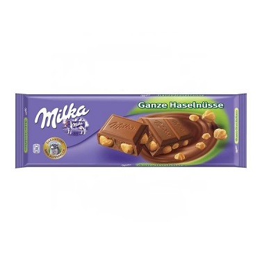 [206] CHOCOLATE MILKA CARAMELO Y AVELLANA 300 GRAMOS