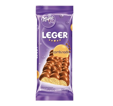 [580] CHOCOLATE MILKA LEGER COMBINADO 110 GRAMOS
