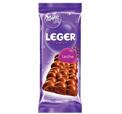 [1319] CHOCOLATE MILKA LEGER LECHE 110 GRAMOS