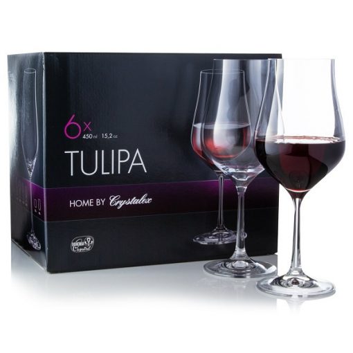 [31741] COPA BOHEMIA CRYSTALEX TULIPA 450 ML 6 UNIDADES