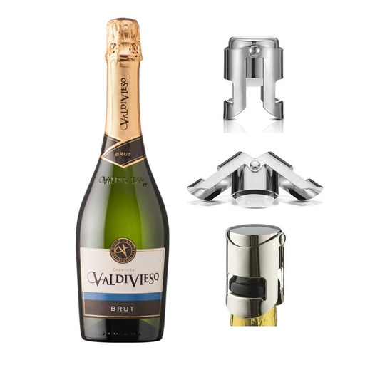 [13321] ESPUMANTE VALDIVIESO BRUT 750 ML CON TAPON DE REGALO