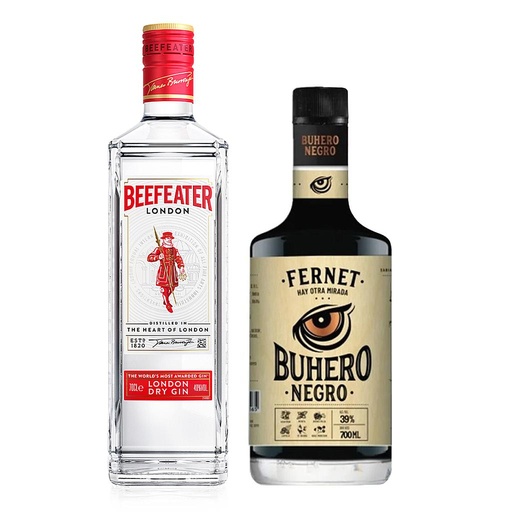 [33075] GIN BEEFEATER 750 ML + FERNET BUHERO DE REGALO