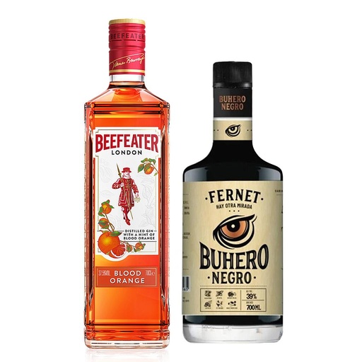 [33077] GIN BEEFEATER BLOOD ORANGE 700 ML + FERNET BUHERO DE REGALO
