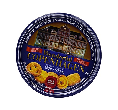 [2380] LATA DE GALLETAS DANESAS COPENHAGEN 150 GRAMOS