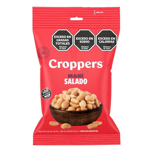 [32239] MANI FRITO CON SAL CROPPERS 45 GRAMOS