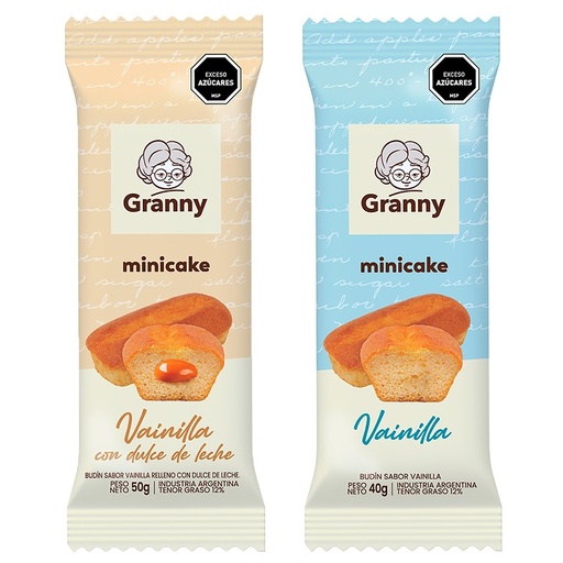 [35434] MINI CAKE GRANNY VAINILLA + DULCE DE LECHE 40 GRAMOS