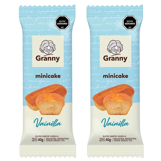[35435] MINI CAKE GRANNY VAINILLA 40 GRAMOS X 2 UNIDADES