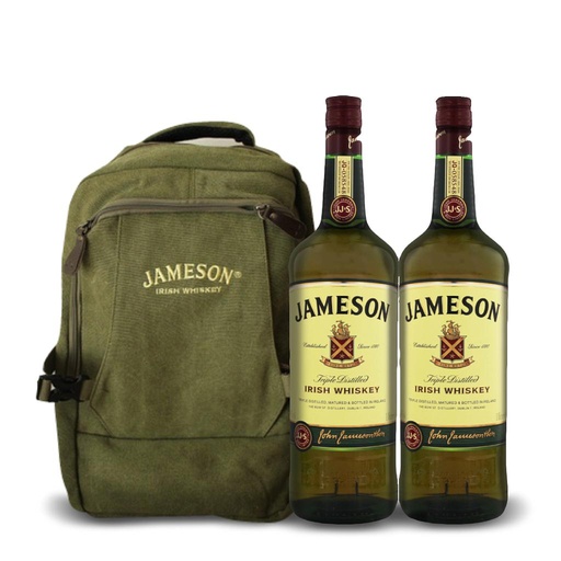 [13112] 2 JAMESON LITRO + MOCHILA JAMESON DE REGALO