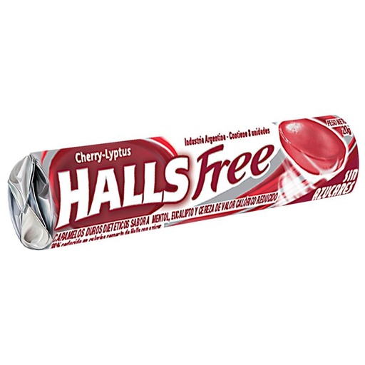 [100121] PASTILLAS HALLS FREE CHERRY/LYPTUS                