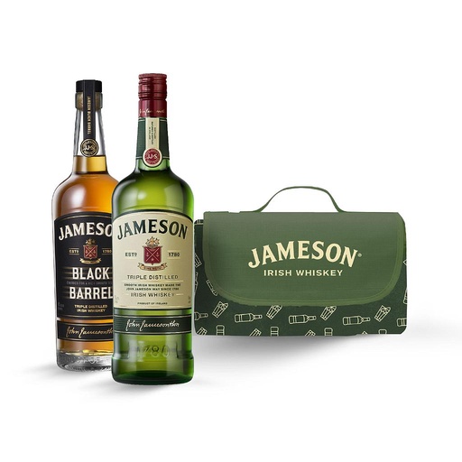 [13373] PROMO JAMESON LITRO + JAMESON BLACK BARREL 750 ML CON BEACH MAT DE OBSEQUIO