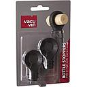 [30023] SET 2 PIEZAS TAPON DE BOTELLA NEGRO VACU VIN