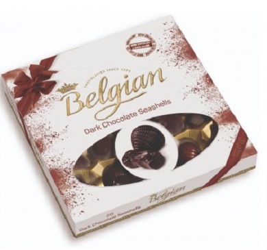 [90332] BOMBONERA BELGIAN SASHELLS DARK 250 GRAMOS