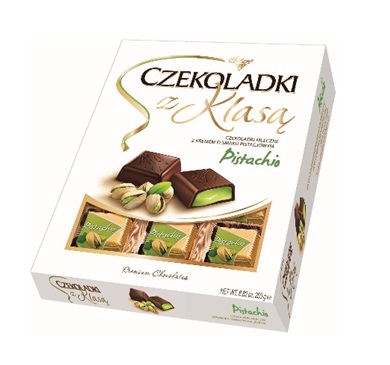 [3778] BOMBONERA CZWKOLADKI CHOCOLATE CON PISTACHO 200 GR
