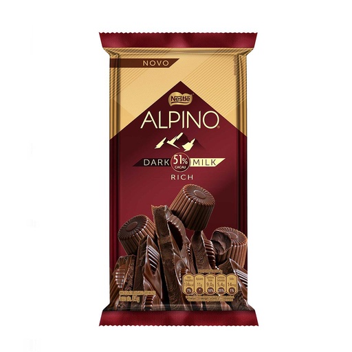 [31318] TABLETA CHOCOLATE ALPINO  DARK MILK 85 GRAMOS