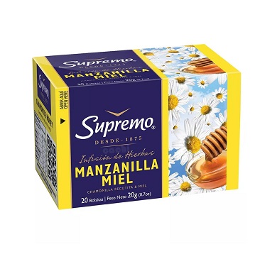 [11510] TE SUPREMO 20 SOBRES MANZANILLA CON MIEL          