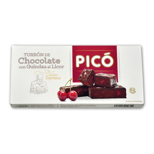 [32438] TURRON PICO CHOCOLATE CON GUINDAS 200 GRAMOS