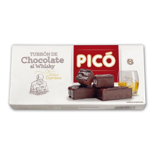 [32437] TURRON PICO CHOCOLATE CON WHISKY 200 GRAMOS