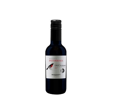 [3478] VINO BISQUERTT PETIRROJO CABERNET SAUVIGNON 187 ML
