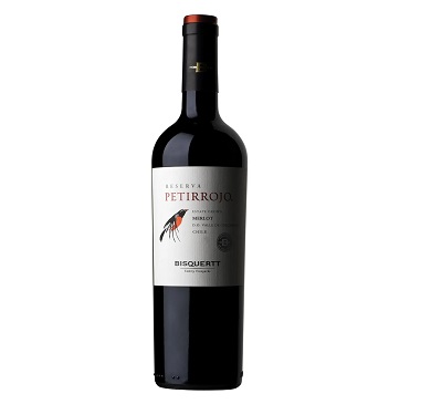 [393] VINO BISQUERTT PETIRROJO MERLOT 750 ML