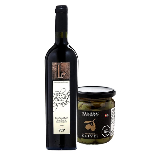 [34766] VINO EL LEGADO GRAN RESERVA BLEND + ACEITUNAS OLMEDA 370GRS