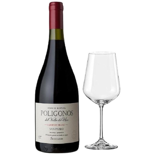[34194] VINO ZUCCARDI POLIGONO SAN PABLO CABERNET FRANC 750 ML + COPA DE VINO SOPHIENWALD UNO DE OBSEQUIO