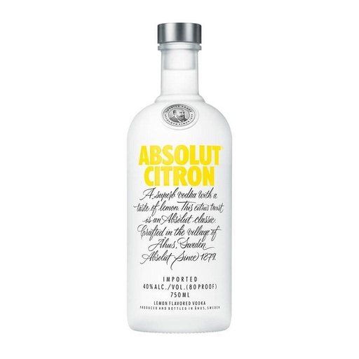 [3872] VODKA ABSOLUT CITRON 750 ML