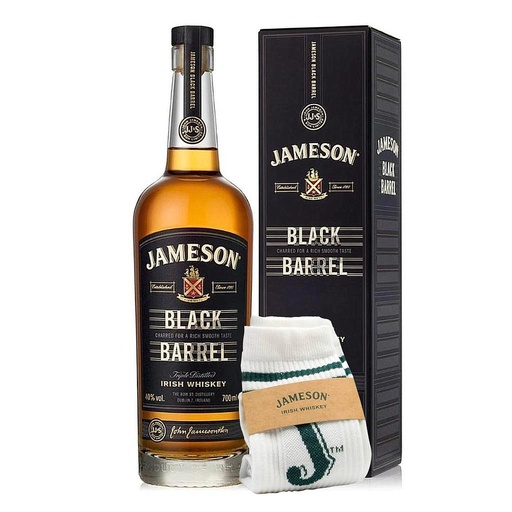 [32981] WHISKEY IRLANDES JAMESON BLACK BARREL 750 ML + MEDIAS JAMESON DE REGALO
