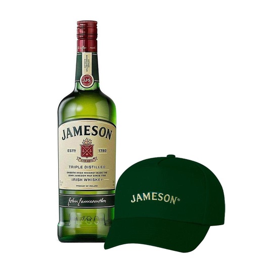 [32434] WHISKEY JAMESON 1 LITRO + GORRA JAMESON DE REGALO