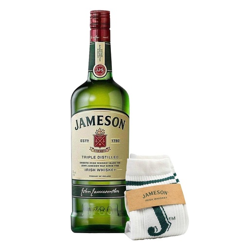 [32980] WHISKEY JAMESON 1 LITRO + MEDIAS JAMESON DE REGALO