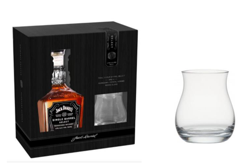 [100199] WHISKY AMERICANO JACK DANIEL'S SINGLE BARREL 750ML + 2 VASOS