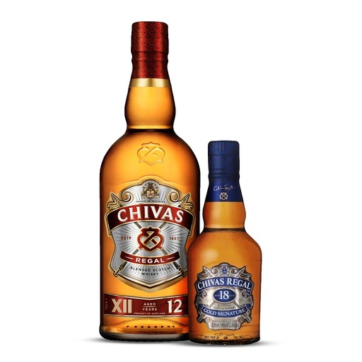 [13807] WHISKY CHIVAS REGAL 1 LITRO  + CHIVAS 18 AÑOS 200 ML DE REGALO