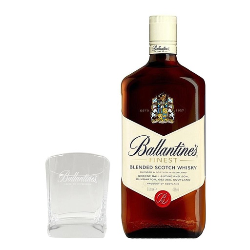 [13326] WHISKY ESCOCES BALLANTINES 1L + VASO DE OBSEQUIO