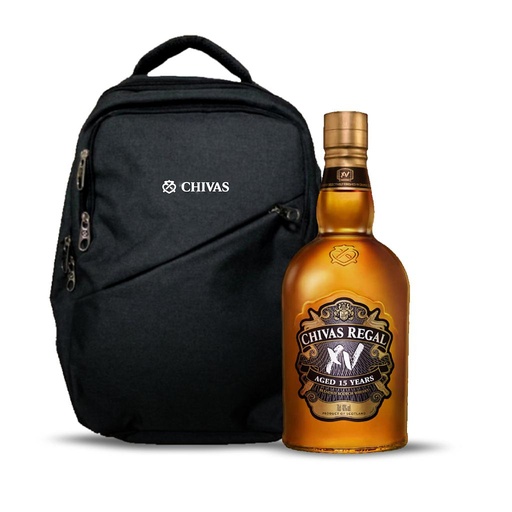 [13349] WHISKY ESCOCES CHIVAS REGAL XV 750 ML CON MOCHILA DE REGALO