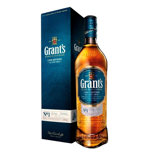 [2475] WHISKY ESCOCES GRANTS AZUL ALE CASK 750 ML